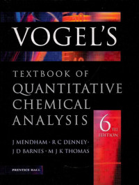 Image of Vogel's Textbook of Quantitative Chemical Analysis