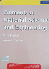 Image of Elements of Material Science And Engineering